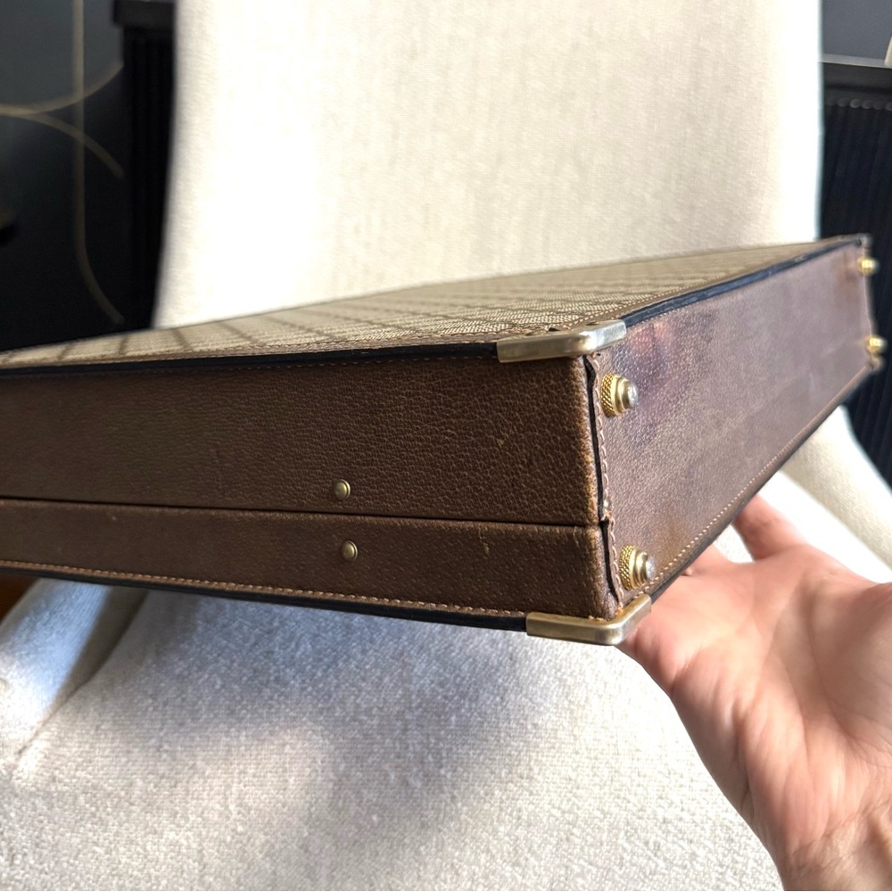 Gucci authentic vintage small trunk supreme coated canvas document case - Picture 11 of 16